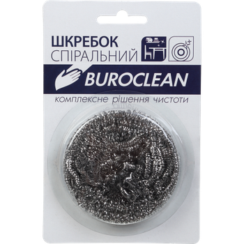 Шкребок сталевий 1шт. BUROCLEAN, спіральний 10200400 (180) /10200400/
