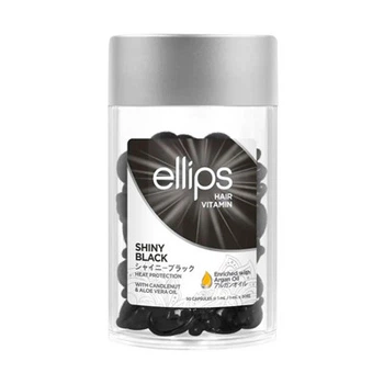Ellips - Капсули для волосся "Нічне сяйво з горіховою олією кукуі та олією Алое Вера" (50 шт по 1мл)