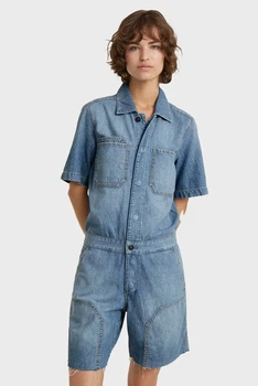 Жіночий синій джинсовий комбінезон Painter Short Overall G-Star RAW S D24394,D539