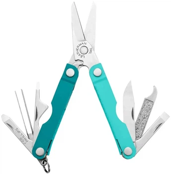 Мультитул Leatherman Micra компактный 10-в-1 50 г для ключей, ножницы, нож 420HC