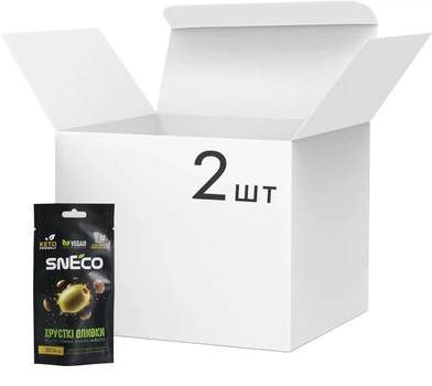Упаковка сушеных оливок snEco Хрустящая Зеленая 14 г х 2 упаковки (0.028 кг) (4823095056037)