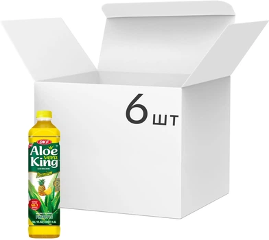Упаковка фруктового напитка OKF Aloe Vera King Pineapple 1.5 л х 6 шт (884394000149)