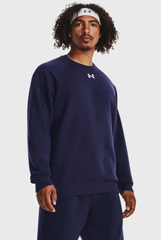 Чоловічий темно-синій світшот UA Rival Fleece Crew Under Armour L 1379755-410