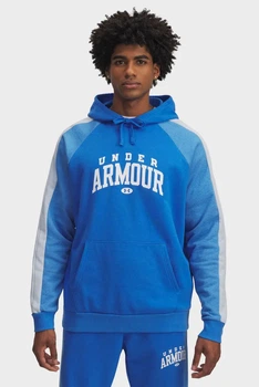 Чоловіче блакитне худі UA Rival Flc CB Hood Under Armour LG 6003958-402