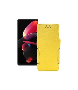 Чохол-книжка з екошкіри для телефону Cubot Max 3 Жовтий