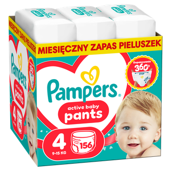 Підгузки-трусики Pampers Pants Active Baby Maxi Розмір 4 (9-15 кг) 156 шт (8006530305662)