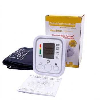 Электронный тонометр USB Electronic Blood Pressure Monitor автоматическое накачивание большой LCD дисплей