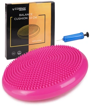 Балансировочная подушка-диск Cornix 33 см (сенсомоторная) массажная XR-0055 Pink