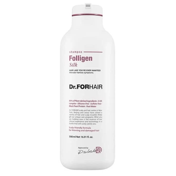 Шампунь для сухого та пошкодженого волосся Dr.FORHAIR Folligen Silk Shampoo, 500мл