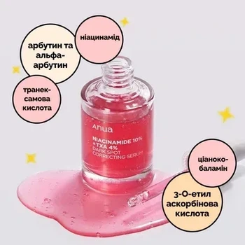 Освітлювальна сироватка з ніацинамідом та транексамовою кислотою Anua Niacinamide 10 + TXA 4 Serum
