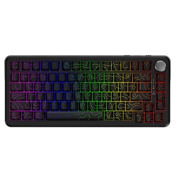 Клавіатура дротова Ajazz AK820 Max HE Magnetic Switch Contour Lines Black
