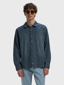 Koszula jeansowa męska Dickies Lightweight DK0A88GYL231 L Niebieska (800070354601)