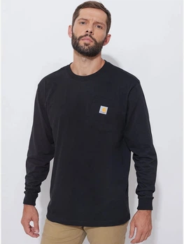 Лонгслів чоловічий Carhartt K126 BLK S Чорний (800070358365)