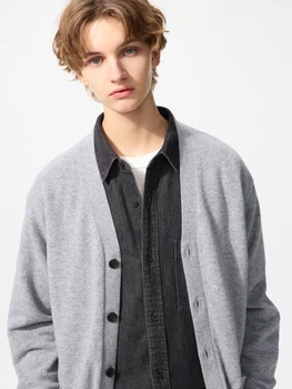 Кардиган Uniqlo розмір L сірий (04) (478547)