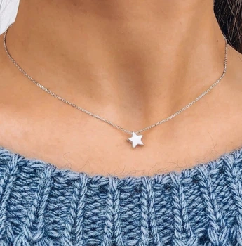 Серебряное колье "Звезда". 40 см.
