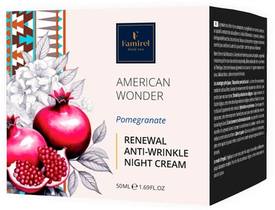 Нічний крем проти зморшок Famirel American Wonder Pomegranate Гранат 50 мл (7290114087032)