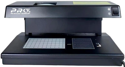 Детектор валют Pro 12 Ultra Black LPM — UV/MG детекция + увеличительная линза Скоростной счётчик денег Современный детектор банкнот