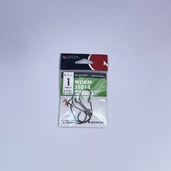 Офсетный крючок Gurza WORM 310 LE # 1 BN 5 шт. ,KE-3210-001