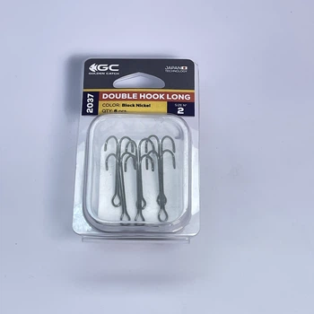 Крючок двойной Golden Catch Double Long L2037BN No2(6шт) удлинен для силикона и джига,5547763