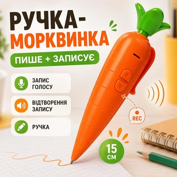 Зверополис ручка-диктофон морковка Джуди Гопс Disney Zootopia 15см запись нажатием кнопки, воспроизведение zoo123