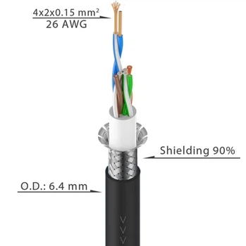 Гнучкий кабель категорії 5 Roxtone CAT5FB,4x 2х0.15, 100 м