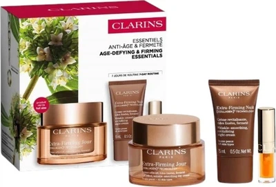 Zestaw do pielęgnacji twarzy Clarins Krem do twarzy 50 ml + Krem na noc 15 ml + Olejek do ust 1.4 ml (3666057413407)