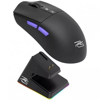 Бездротова ігрова миша Proove Gaming Jester 8K Black з зарядною станцією, PAW3395, 26000DPI, 500mAh, OLED-дисплей, 2.4GHz/Bluetooth/USB
