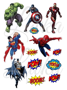 Декор на торт Супергерої Марвел Marvel вафельний папір для торта їстівний друк на вафельному папері харчова вафельна картинка щільна А4 2704264205