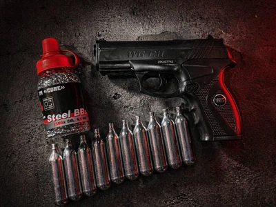 Пневматичний пістолет WinGun 305 C11 + 10 шт СО2 + 1500 шариків BB