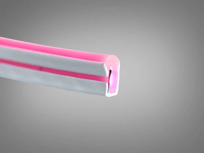 Гнучкий неон LED 12В IP67 5х11мм рожевий