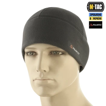 Шапка фліс M-Tac Watch Cap Light Polartec Dark Grey L 40562012-L