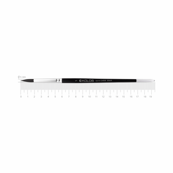 Пензель білка кругла Classic 3049R № 5 коротка ручка KOLOS