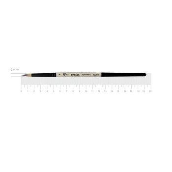 Пензель синтетика кругла BREEZE 1226R №2 коротка ручка ROSA