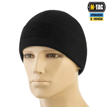 Шапка фліс із липучкою M-Tac Watch Cap Elite Black (L) (320г/м2) 40029002-L