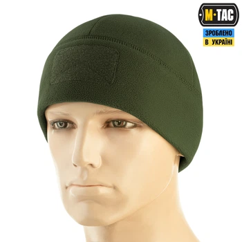 Шапка фліс з липучкою M-Tac Watch Cap Elite Army Olive (L) (320г/м2)