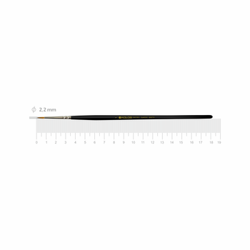 Пензель колонок круглий Classic 3007R №1 коротка ручка KOLOS