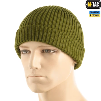Шапка в'язана акрил M-Tac Olive (L/XL) 100% 40544001-L/XL