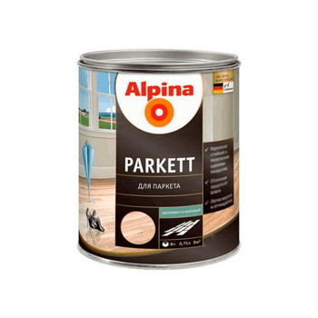 Лак интерьерный Alpina Parkett шелковисто-матовый 2,5 л