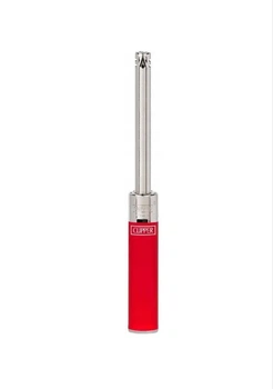 Зажигалка газовая Clipper, удлиненная, красная