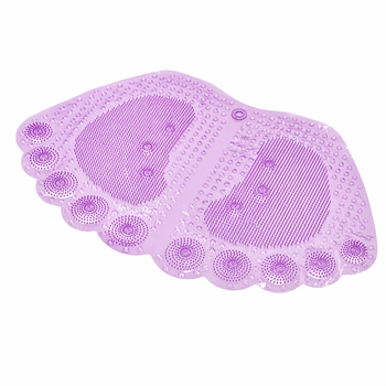 Коврик для ванной комнаты противоскользящий Stenson R88775 "Element" 35x60 см Lilac