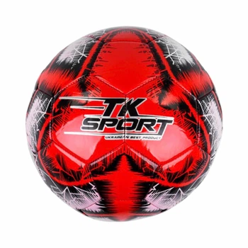 Футбольний м'яч TK Sport, розмір 5, 330-350 г, піна TPE, гумова камера, C 44452-2, червоний
