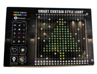 Гирлянда-штора Smart SFK-07 APP Bluetooth USB 10116, 2х2 м, с пультом ДУ, разноцветная