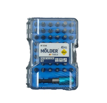 Набір біт 6гран і зірок 45од (HEX, PH, PZ, SL, TORX) "Molder" (МТ32245)
