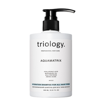 Шампунь для волосся зволожувальний Triology Aquamatrix з гіалуроновою кислотою, 500 мл