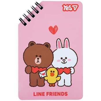 Блокнот Yes Line Friends Hearts 95x145 60 аркушів лінія