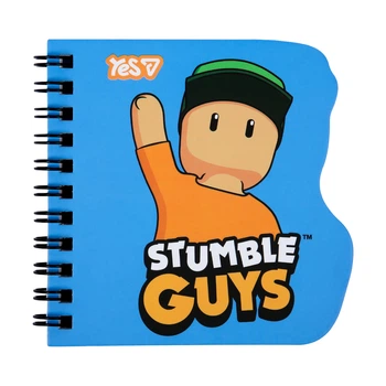 Блокнот фігурний Yes Stumble Guys Blue 100x100 30 аркушів клітинка