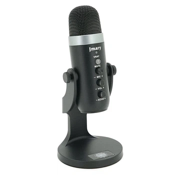 Профессиональный студийный конденсаторный микрофон Jmary MCPW8 USB Black