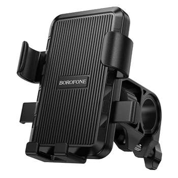 Велотримач для телефона BOROFONE BH137 Knight motorcycle bicycle universal holder Black (6941991122934)
