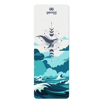 Коврик для йоги Gemini Sport Pro ILLustration (каучук + полиуретан) 183×68×0,5 см Сине-голубой (PUY-5900-11)