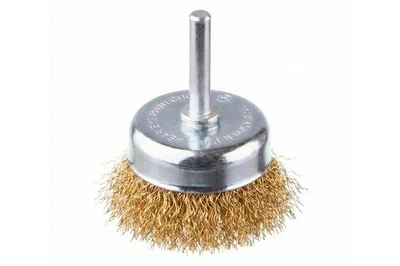 Корщетка техническая для дрели торцевая Intertool 50мм x 1/4" рифленая латунь BT-9051